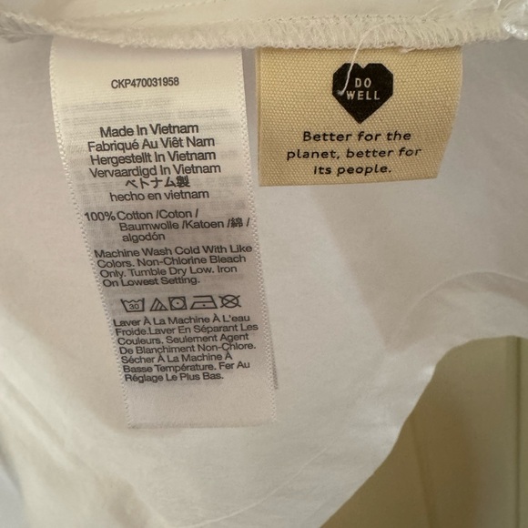 Madewell XL 100% Cotton White Work Shirt Classic Button Down - Picture 3 of 4